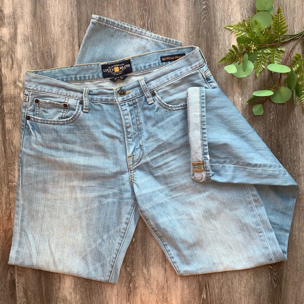 Lucky Brand 361 Vintage Straight 31x32 White-Wash